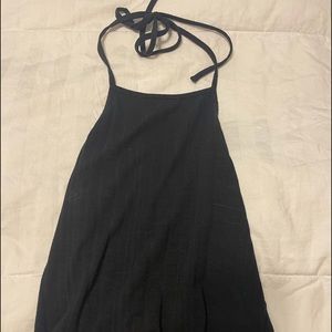 Black halter tank top